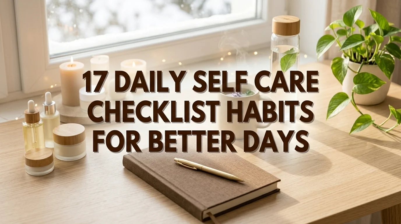 17 Daily Self Care Checklist Habits for Better Days