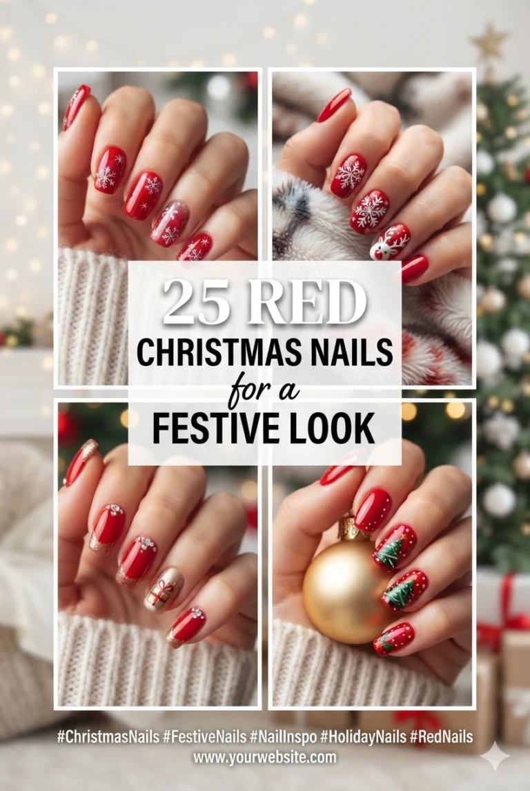25 Red Christmas Nails for a Festive Look