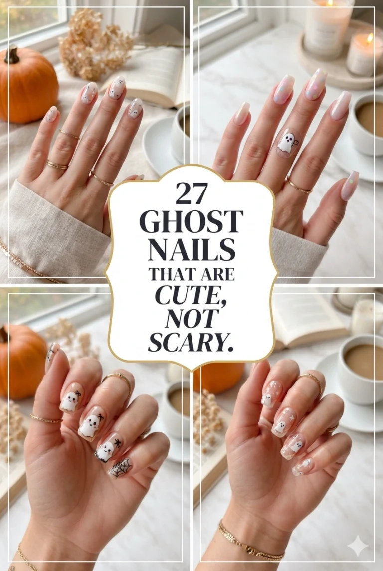 27 Ghost Nails That Are Cute, Not Scary