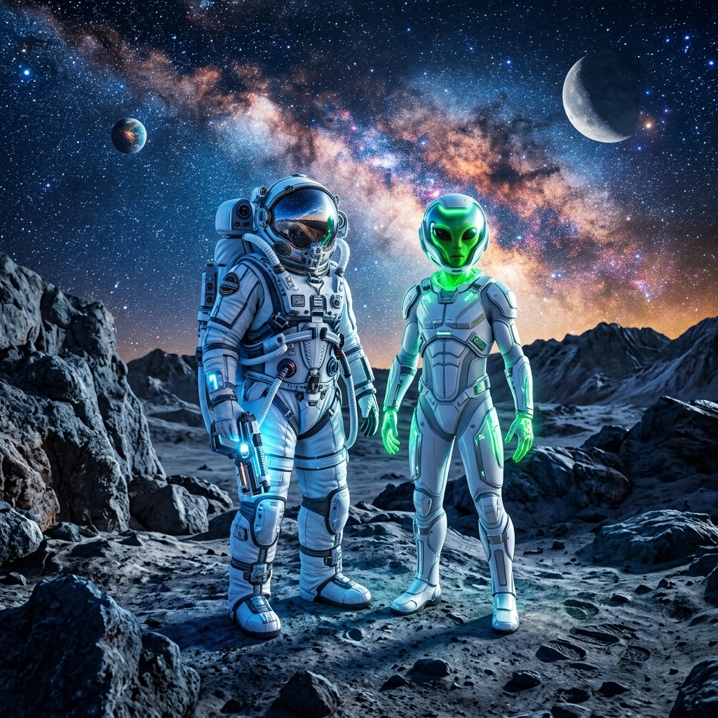 Astronaut & Alien