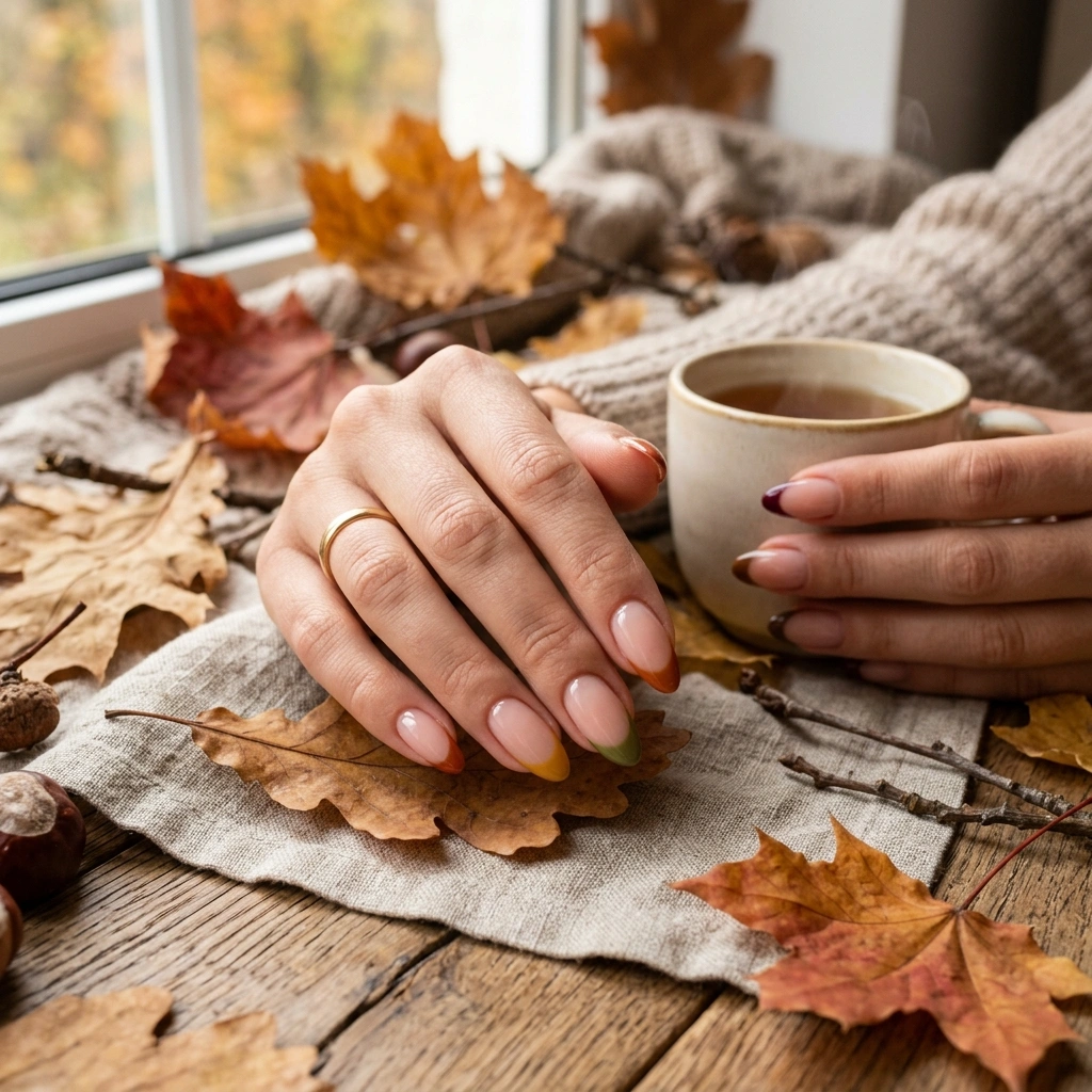 Autumn French Tips