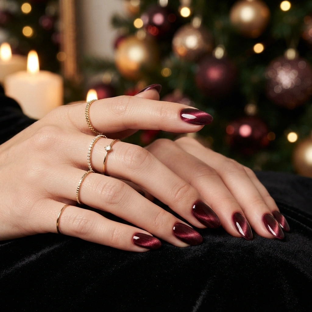 Burgundy Velvet Shine