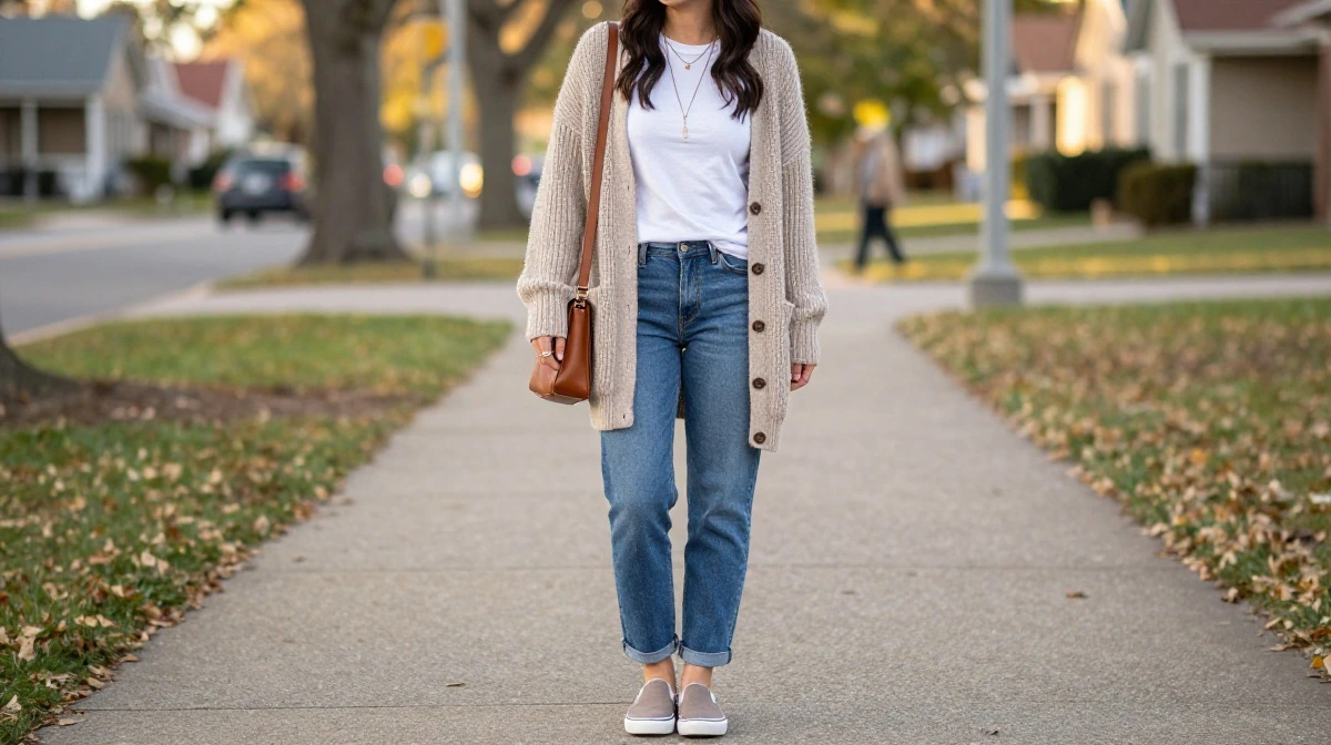 Cardigan Denim Combo