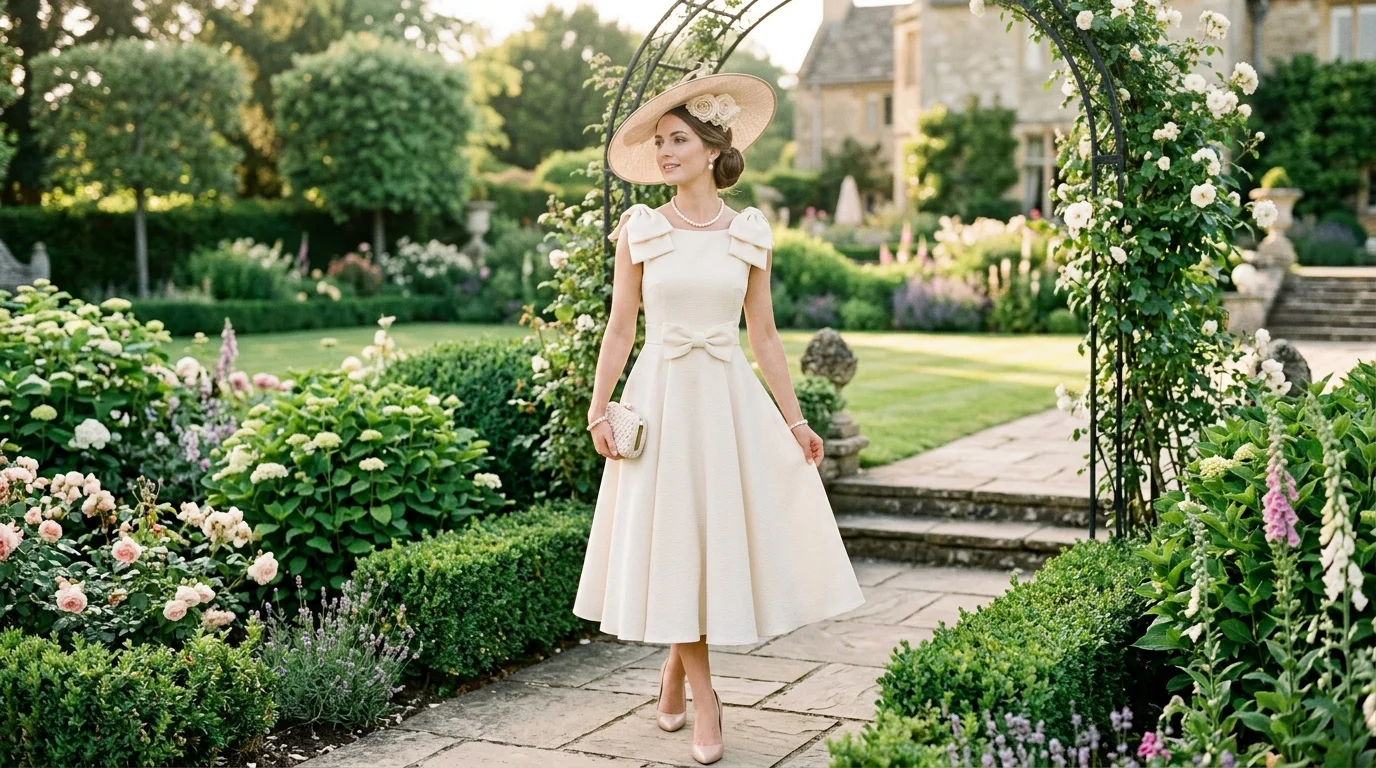 Cream Bow Details