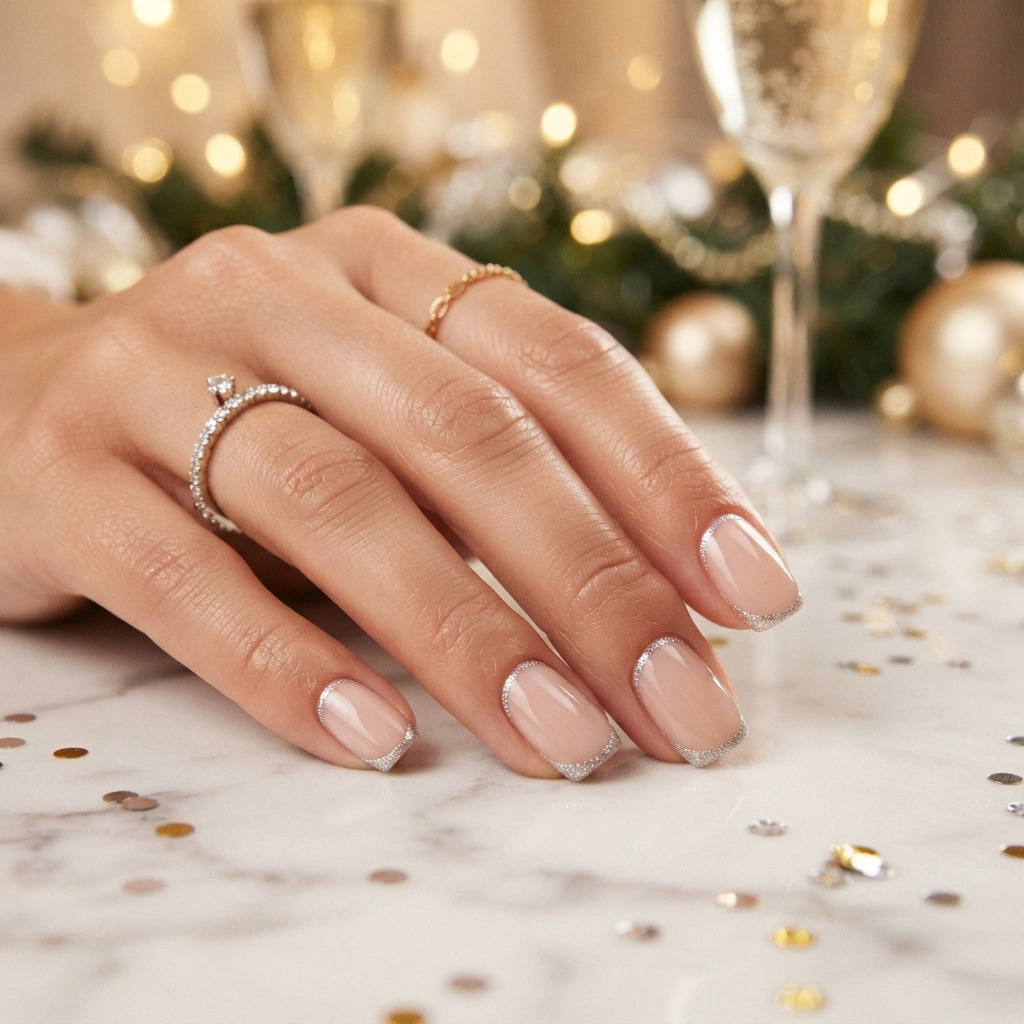 Glitter French Outline