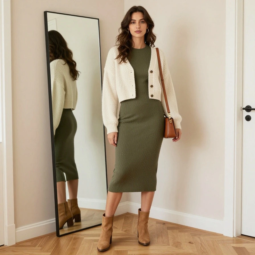 Layered Midi Dress