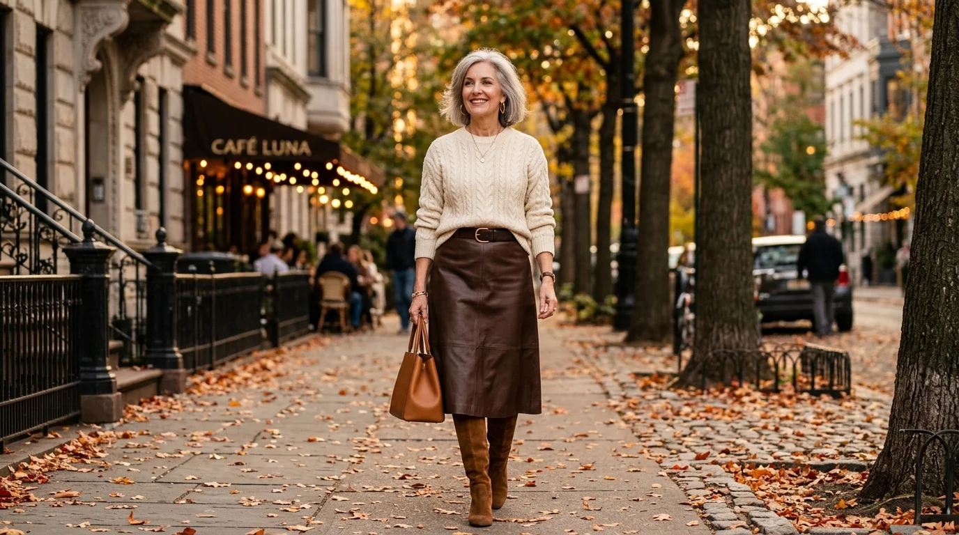Leather Midi Skirt