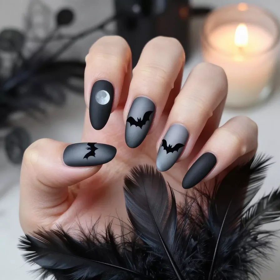 Matte Bat Nails