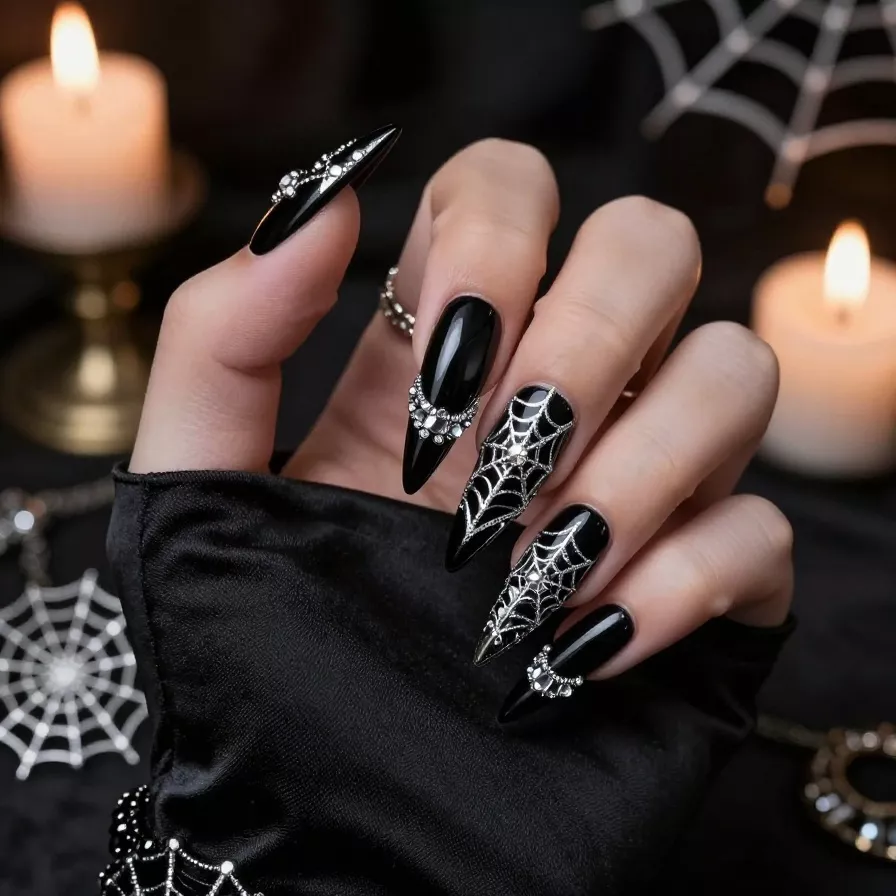 Metallic Cobweb Glam