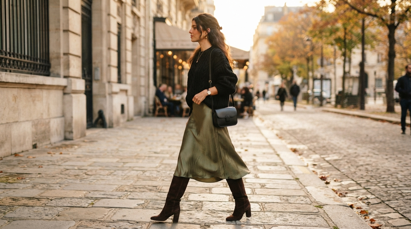 Midi Skirt Contrast