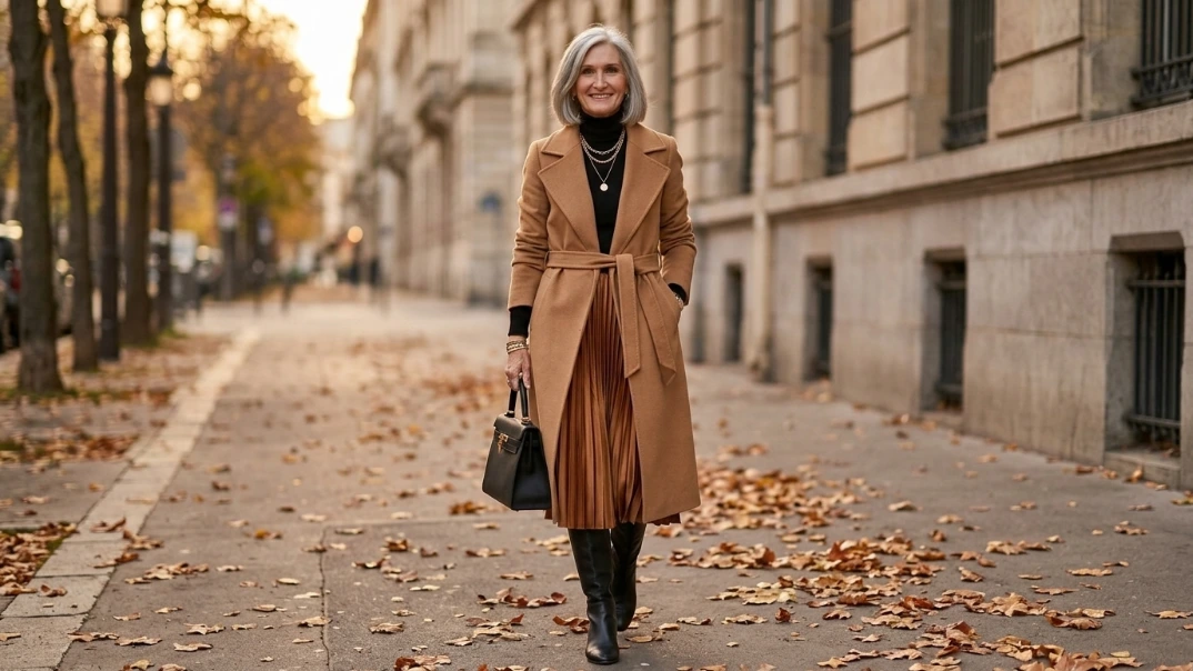 Pleated Midi Skirt