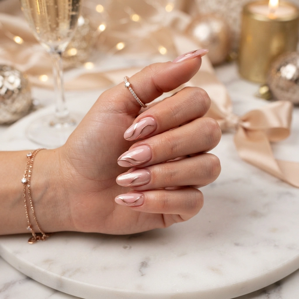 Rose Gold Swirls