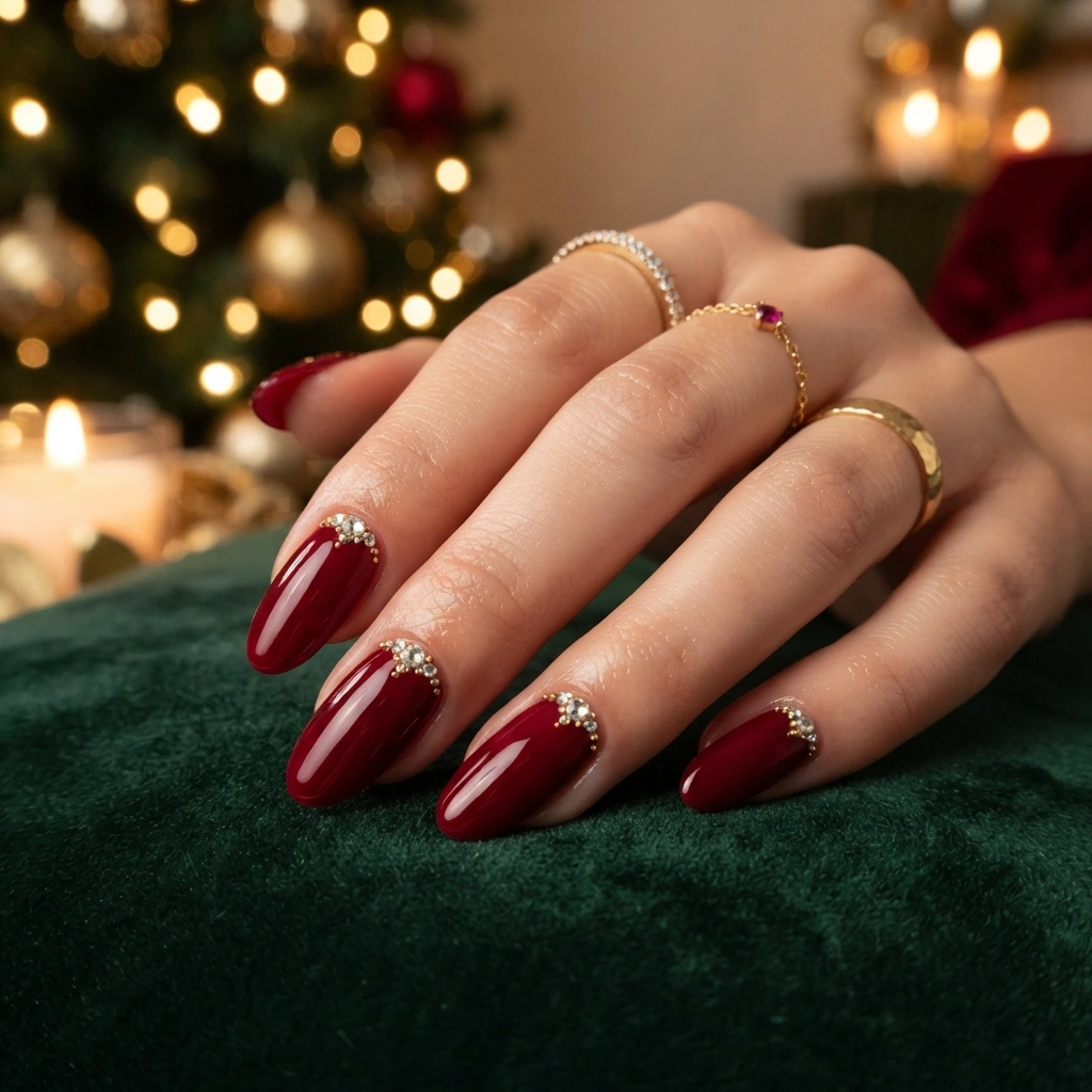 Ruby Jewel Nails