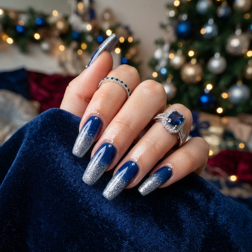 Sapphire Glitter Fade