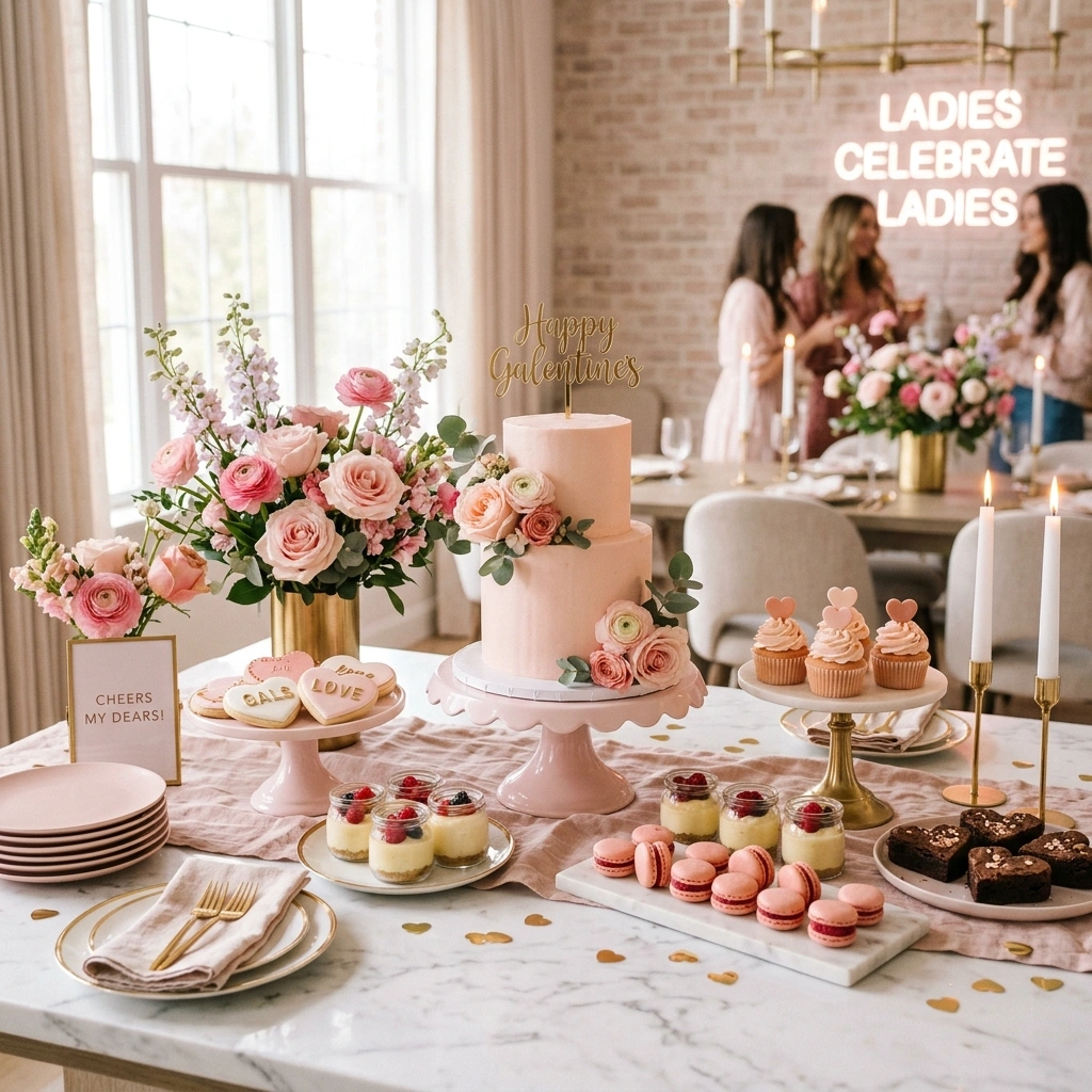 1. Pink Dessert Table