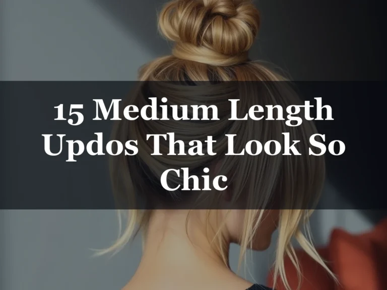 15 Medium Length Updos That Look So Chic - 15 Medium Length Updos That Look So Chic