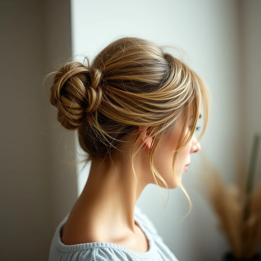 Messy Bun Style - 15 Medium Length Updos That Look So Chic