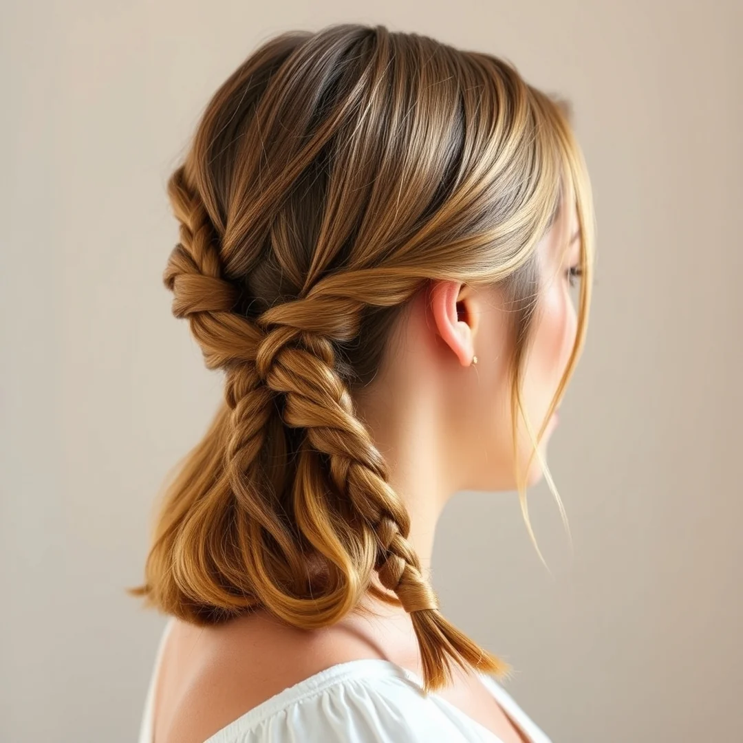 Pinned Braid Style - 15 Medium Length Updos That Look So Chic