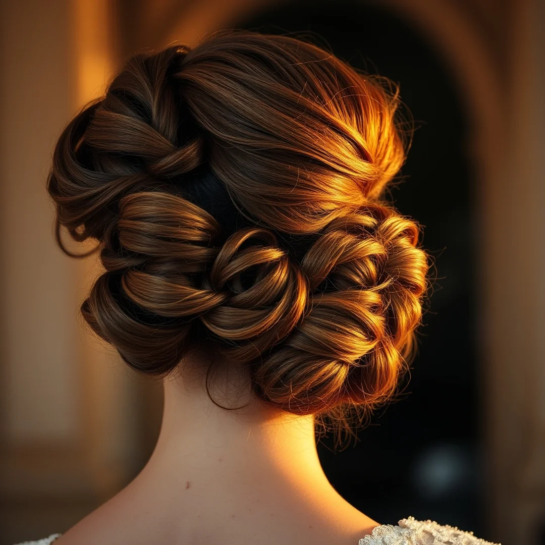 Romantic Twisted Updo - 15 Medium Length Updos That Look So Chic