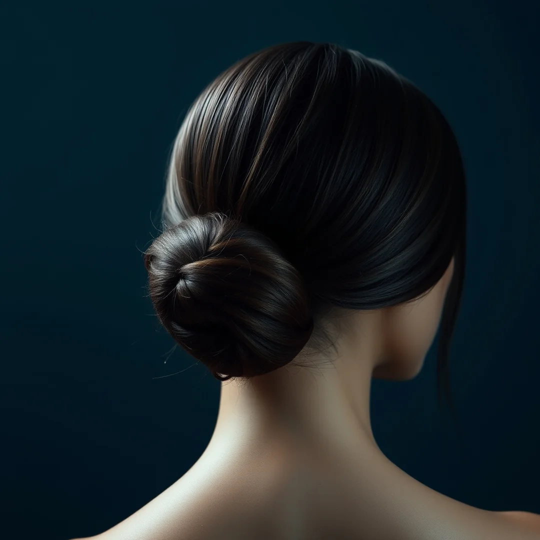 Sleek Low Bun - 15 Medium Length Updos That Look So Chic