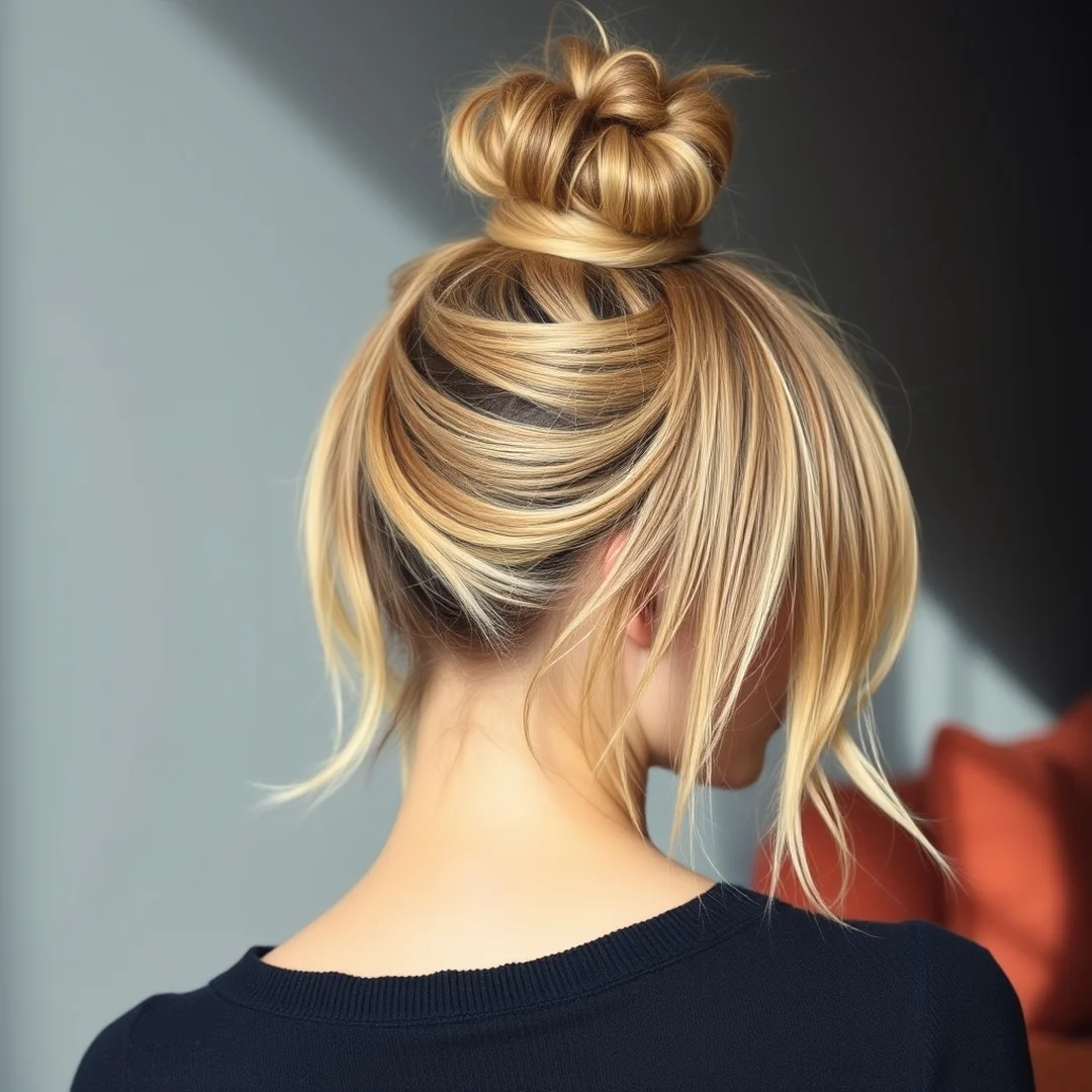 Top Knot Version - 15 Medium Length Updos That Look So Chic