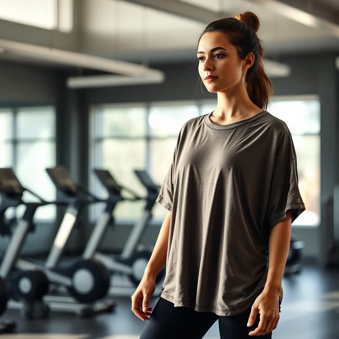 Oversized Layering Tees - 16 Modest Workout Outfits 2026 Classy Gym Inspo