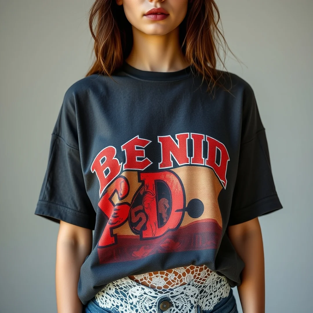 Graphic Tee and Lace - 16 Soft & Edgy Alternative Outfits to Try Now