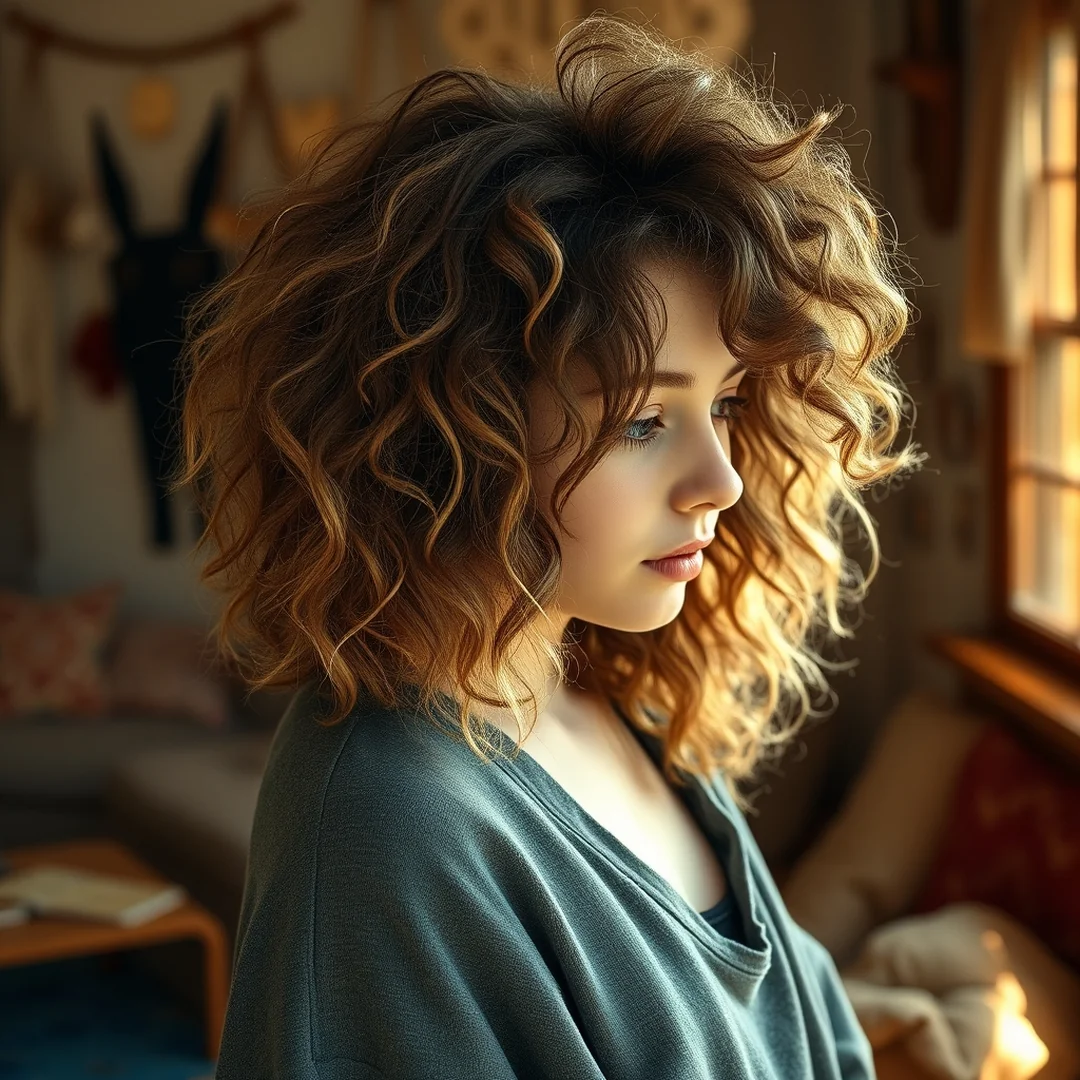 Curly Wolf Cut - 17 Cute Haircuts for Teens That Are Easy to Style