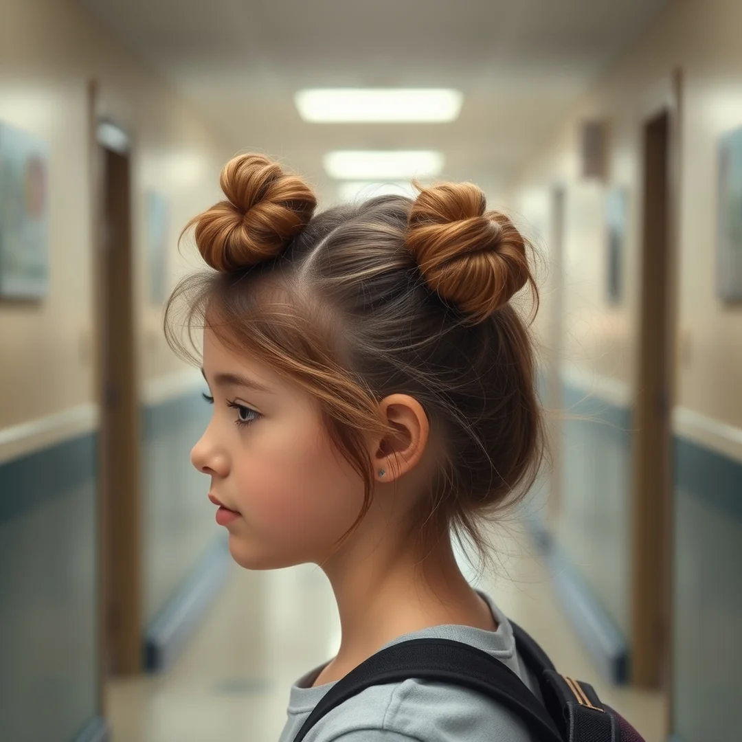 Messy Space Buns - 17 Cute Haircuts for Teens That Are Easy to Style