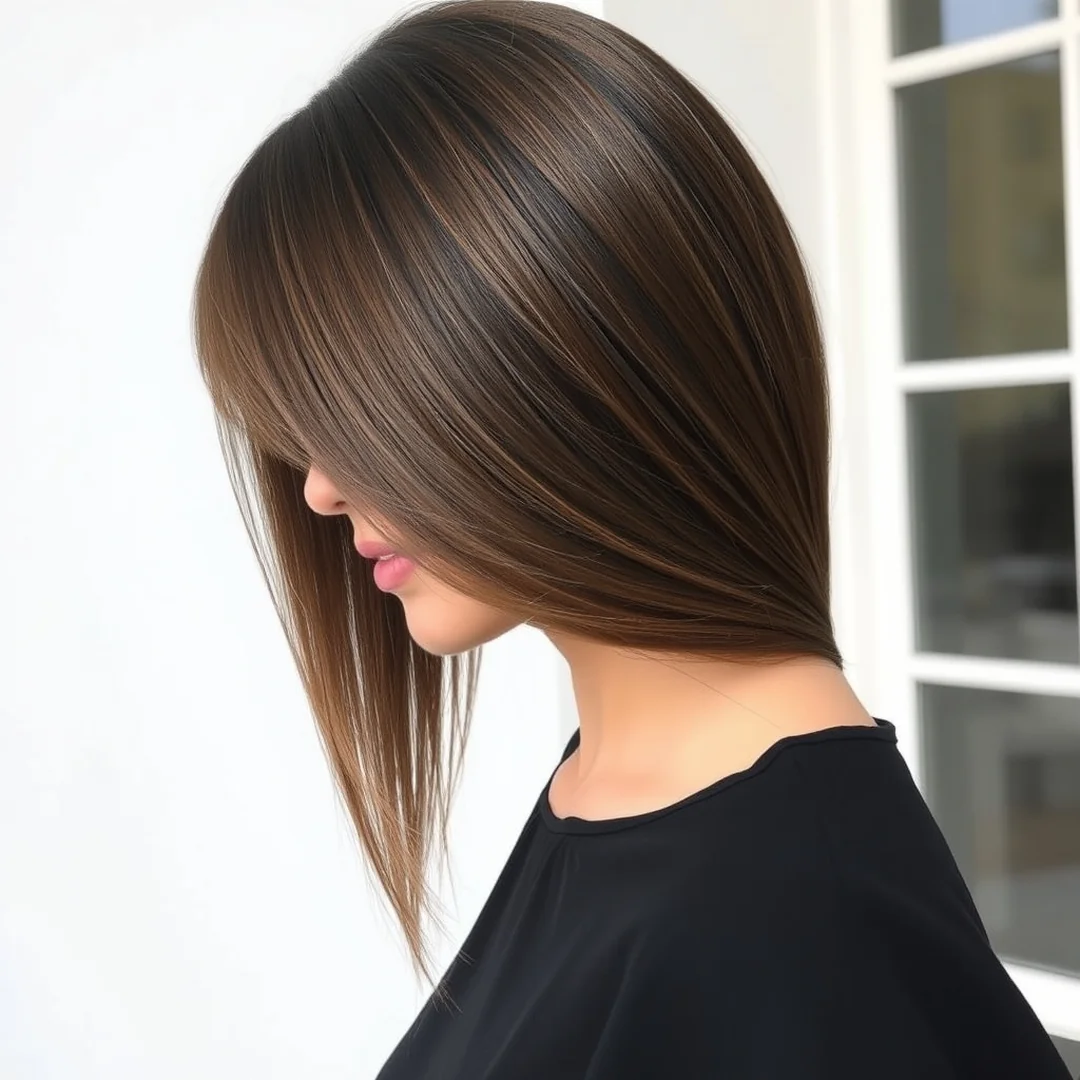 Deep Side Part - 17 Long Curtain Bangs Straight Styles to Try