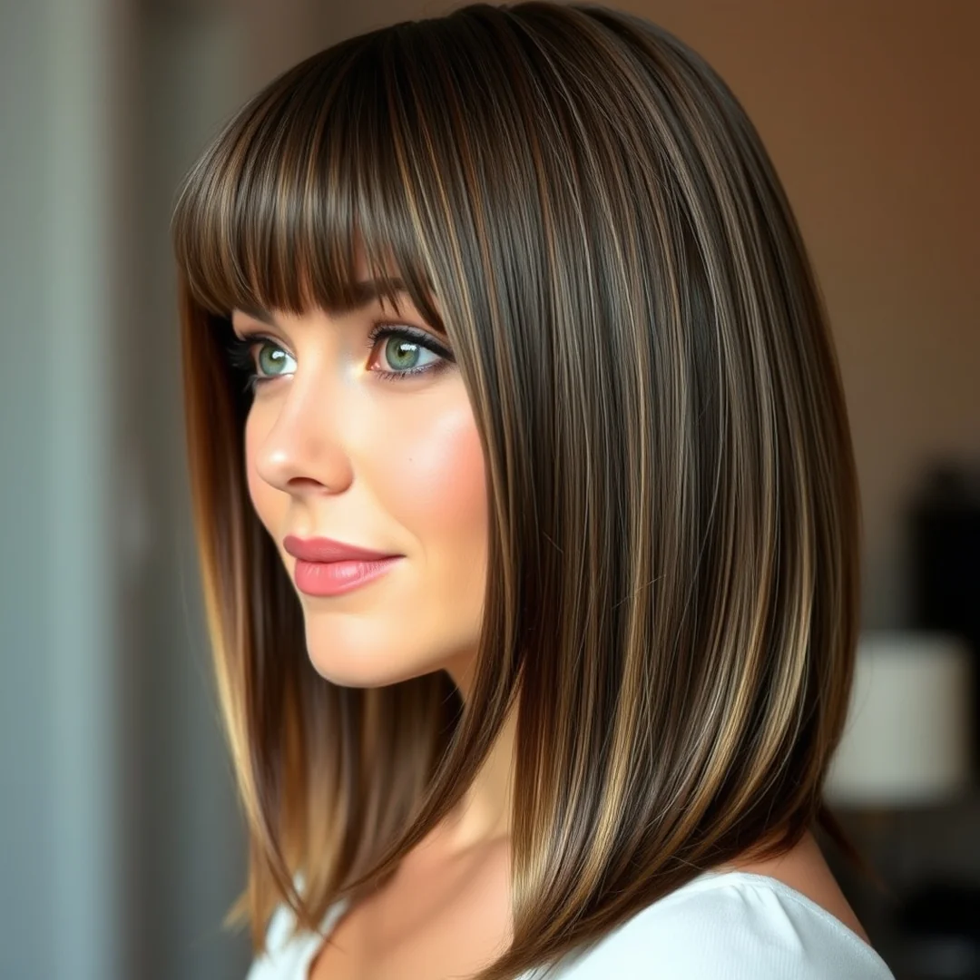 Face Framing Fringe - 17 Long Curtain Bangs Straight Styles to Try