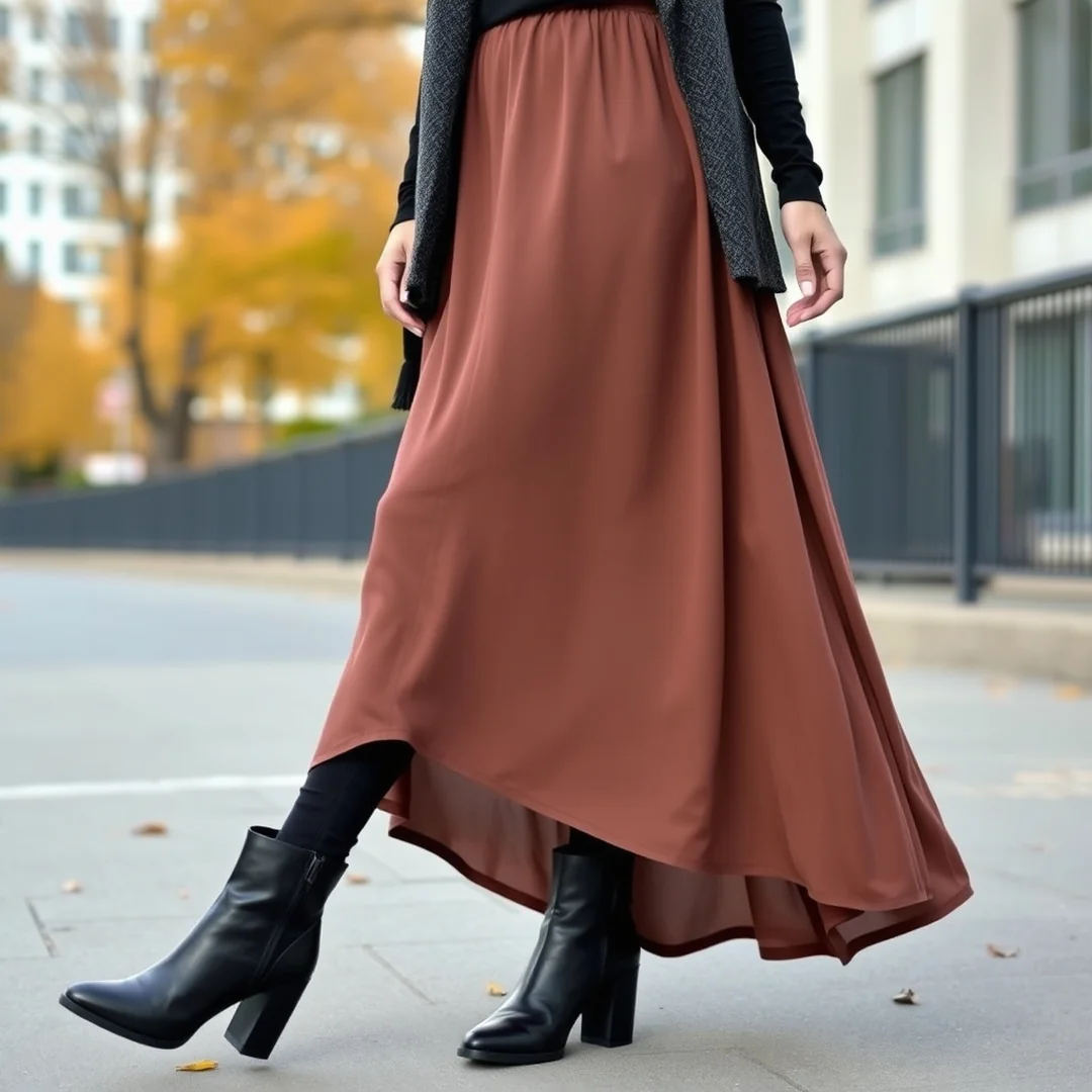 Maxi Skirt and Leggings Pairing - 17 Skirt and Leggings Combinations to Try This Year