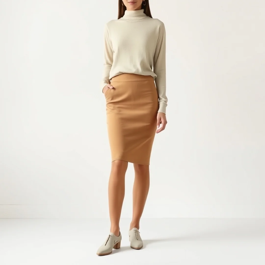 Neutral Skirt and Leggings Look - 17 Skirt and Leggings Combinations to Try This Year