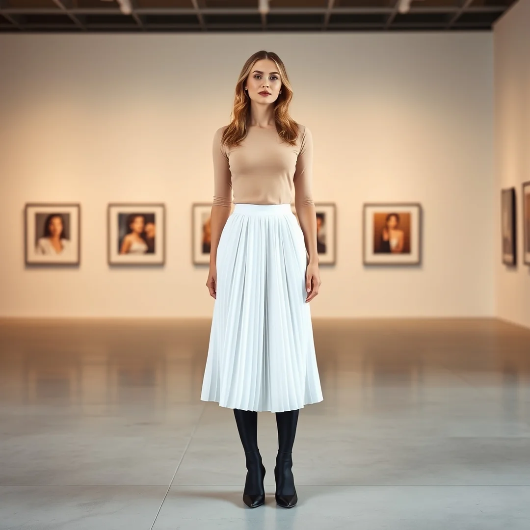 Pleated Skirt and Leggings - 17 Skirt and Leggings Combinations to Try This Year