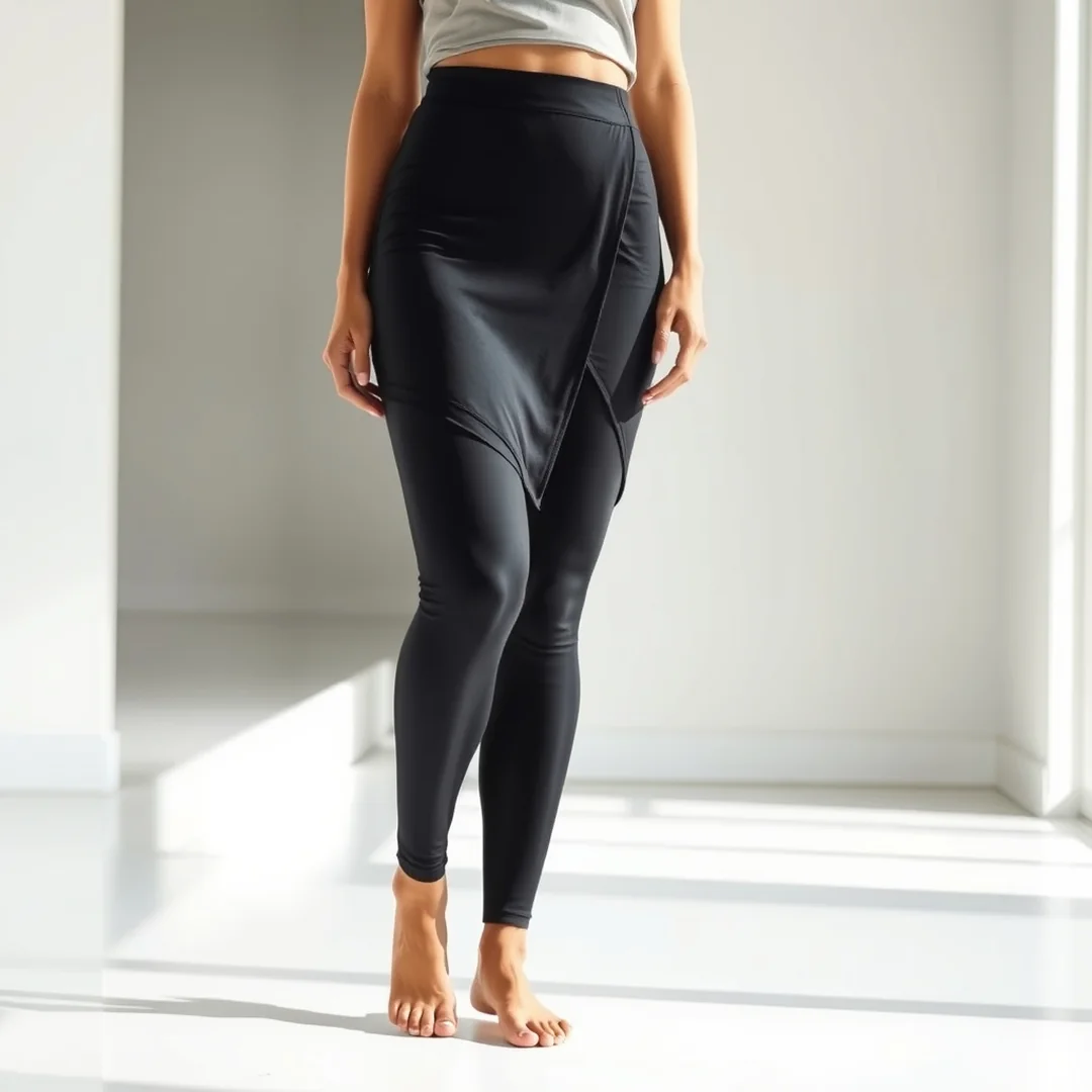 Wrap Skirt and Leggings - 17 Skirt and Leggings Combinations to Try This Year