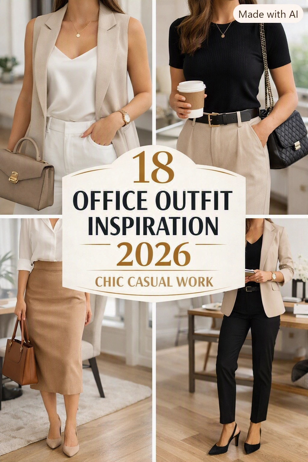 18 Office Outfit Inspiration 2026 Chic Casual Work