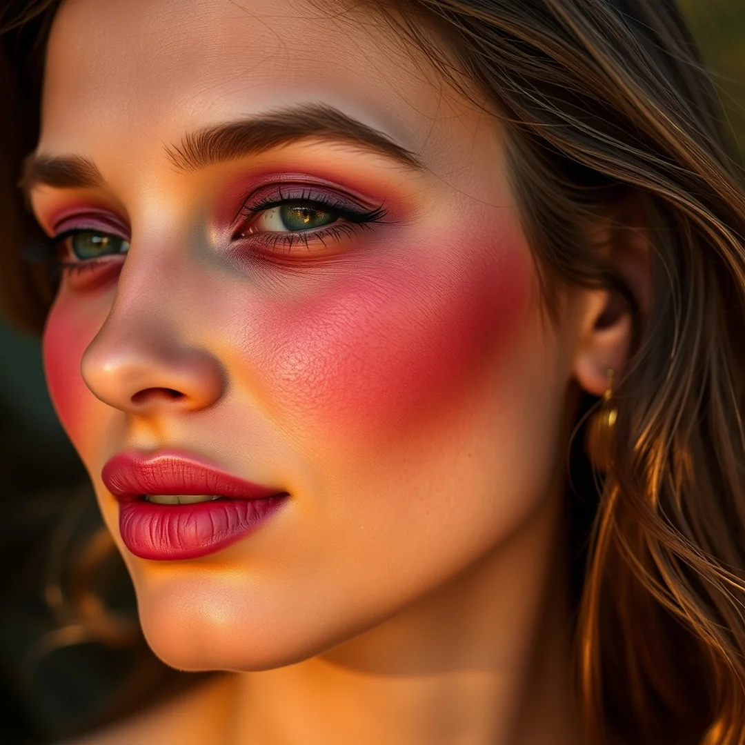 Berry-Toned Sunburn Flush - 18 Sunburn Blush Makeup Looks for a Fresh Summer Glow