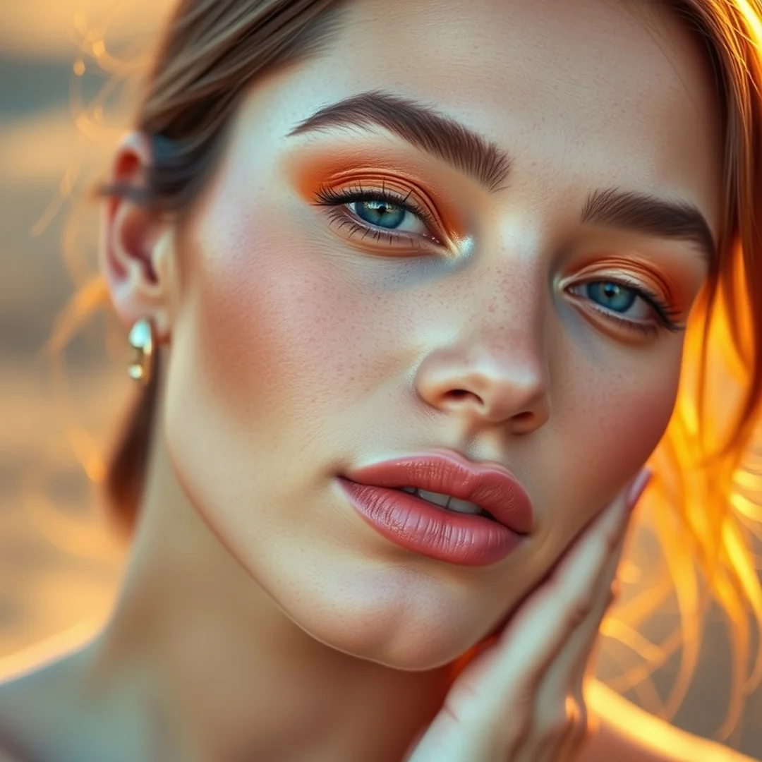 Soft Peach Gradient - 18 Watercolor Eyeshadow Looks for Dreamy Summer Beauty