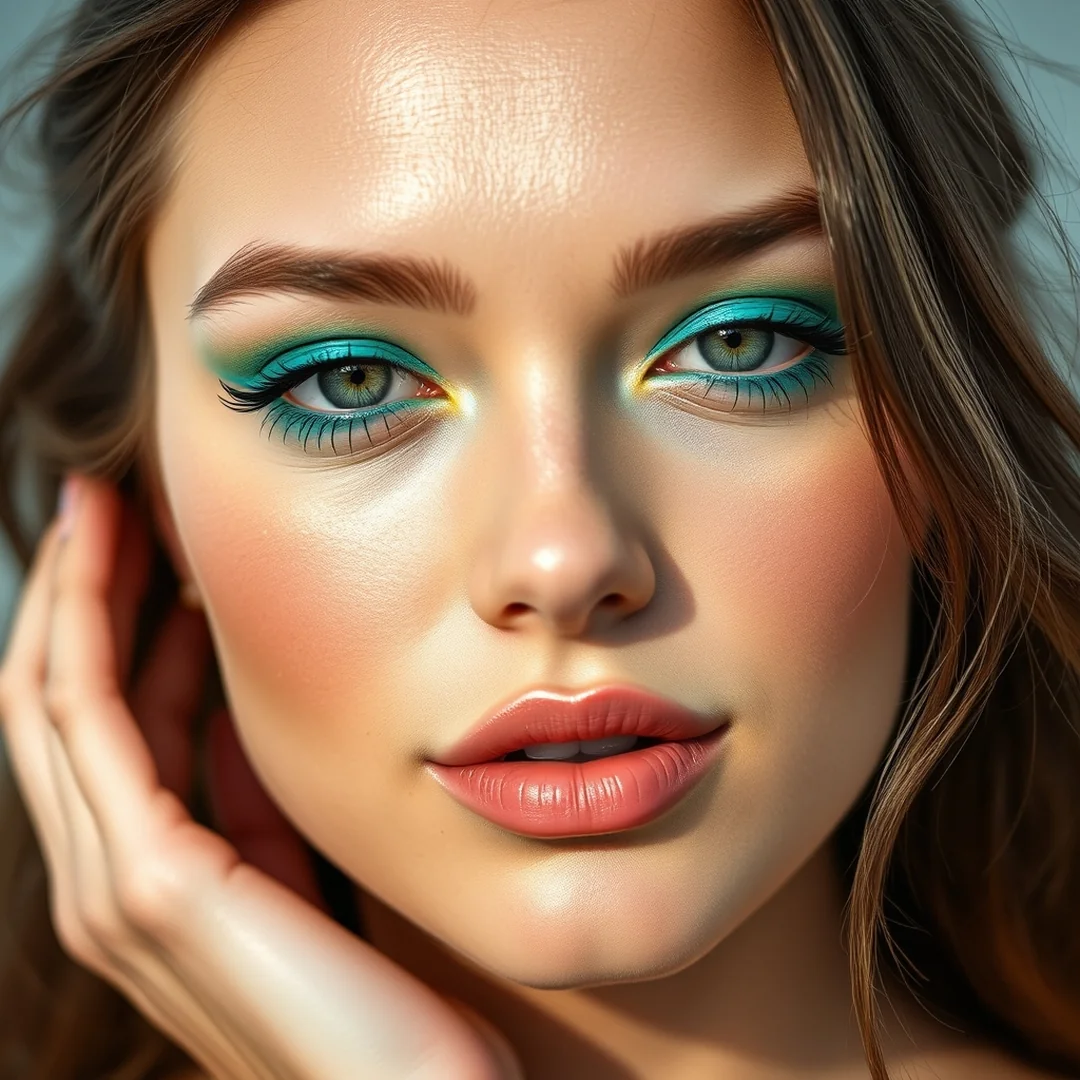 Vibrant Teal Tint - 18 Watercolor Eyeshadow Looks for Dreamy Summer Beauty