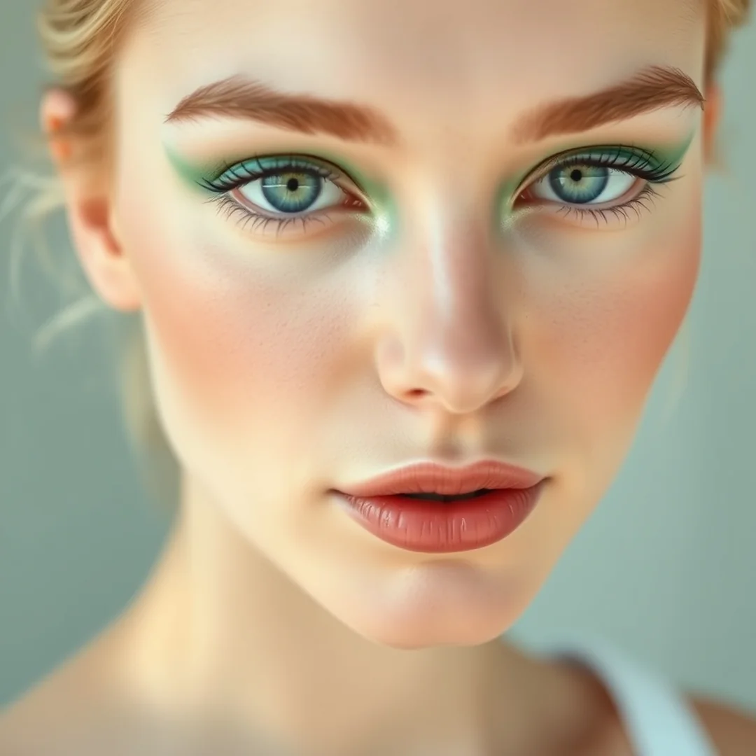 Seafoam Green Diffuse - 18 Watercolor Eyeshadow Looks for Dreamy Summer Beauty