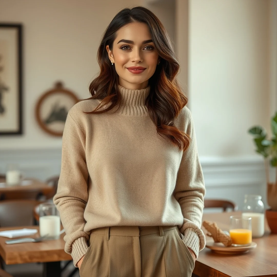 Cashmere Sweater Ensemble - 19 Brunch Outfits 2026 Classy Casual Style Ideas