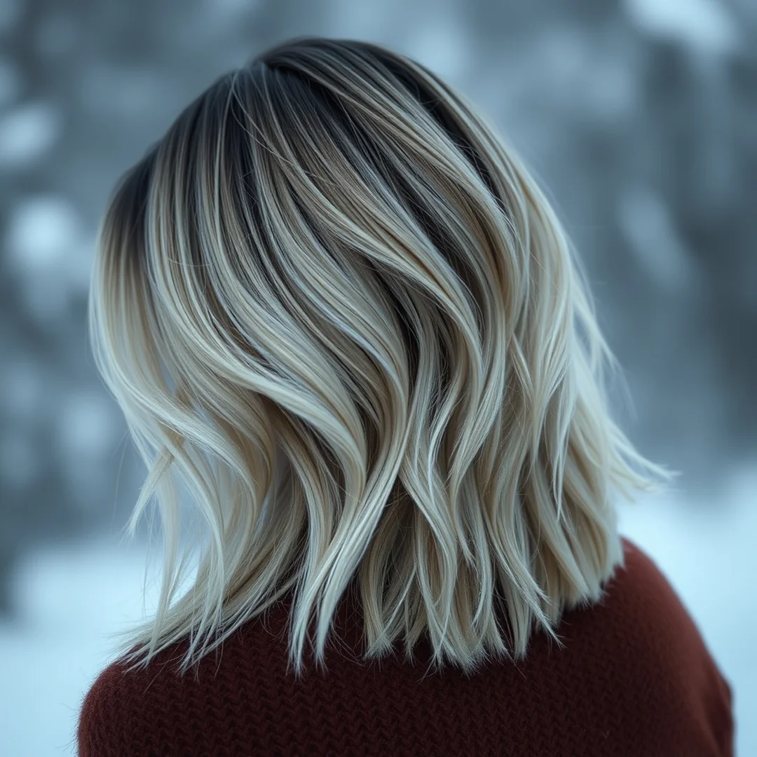 Icy Blonde Ombre - 19 Winter Balayage Hair Color Ideas 2026 27 Ombre