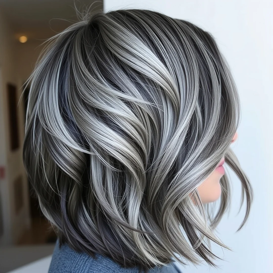 Icy Silver Winter Balayage - 19 Winter Balayage Hair Color Ideas 2026 27 Ombre