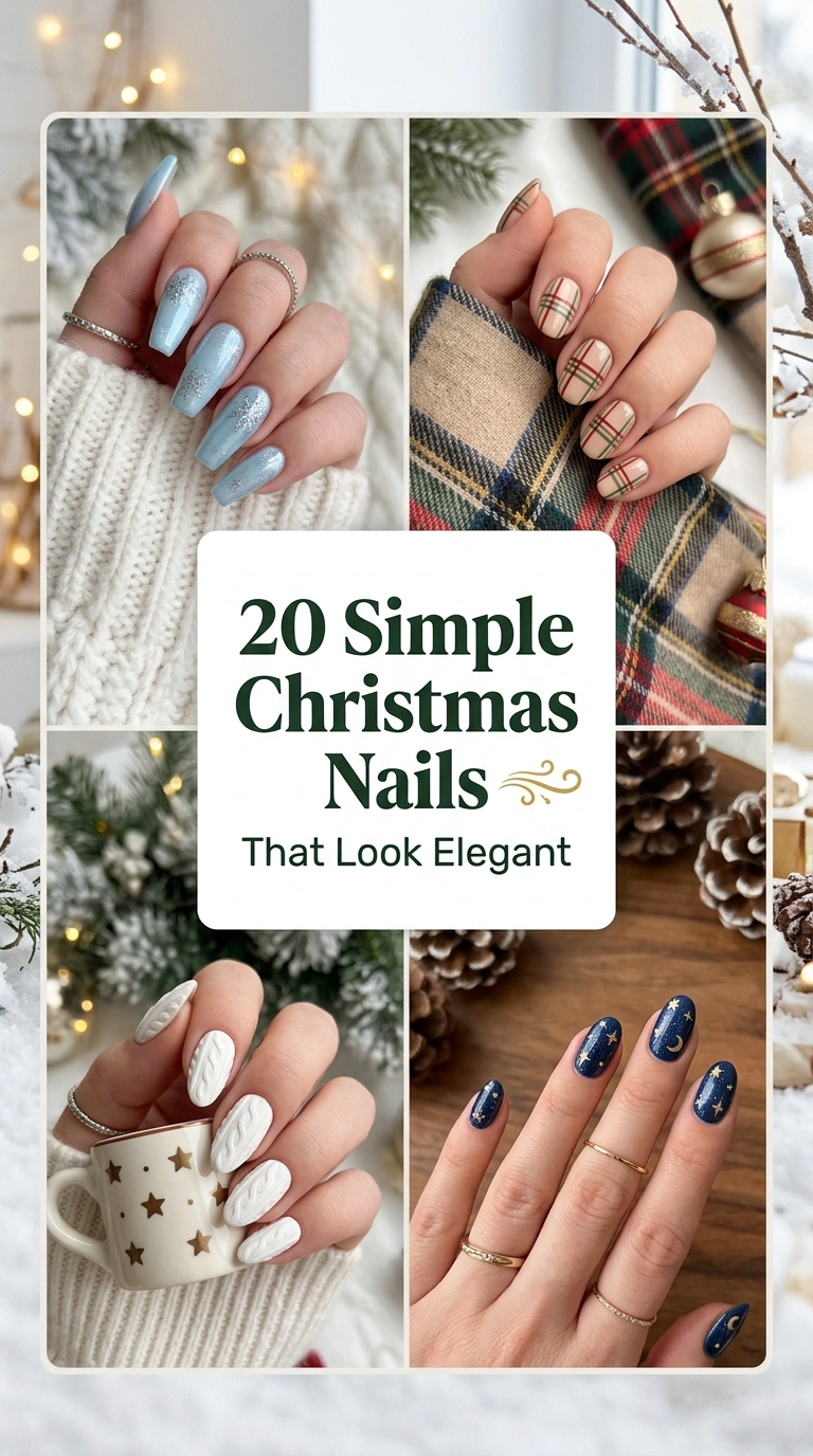 20 Simple Christmas Nails That Look Elegant