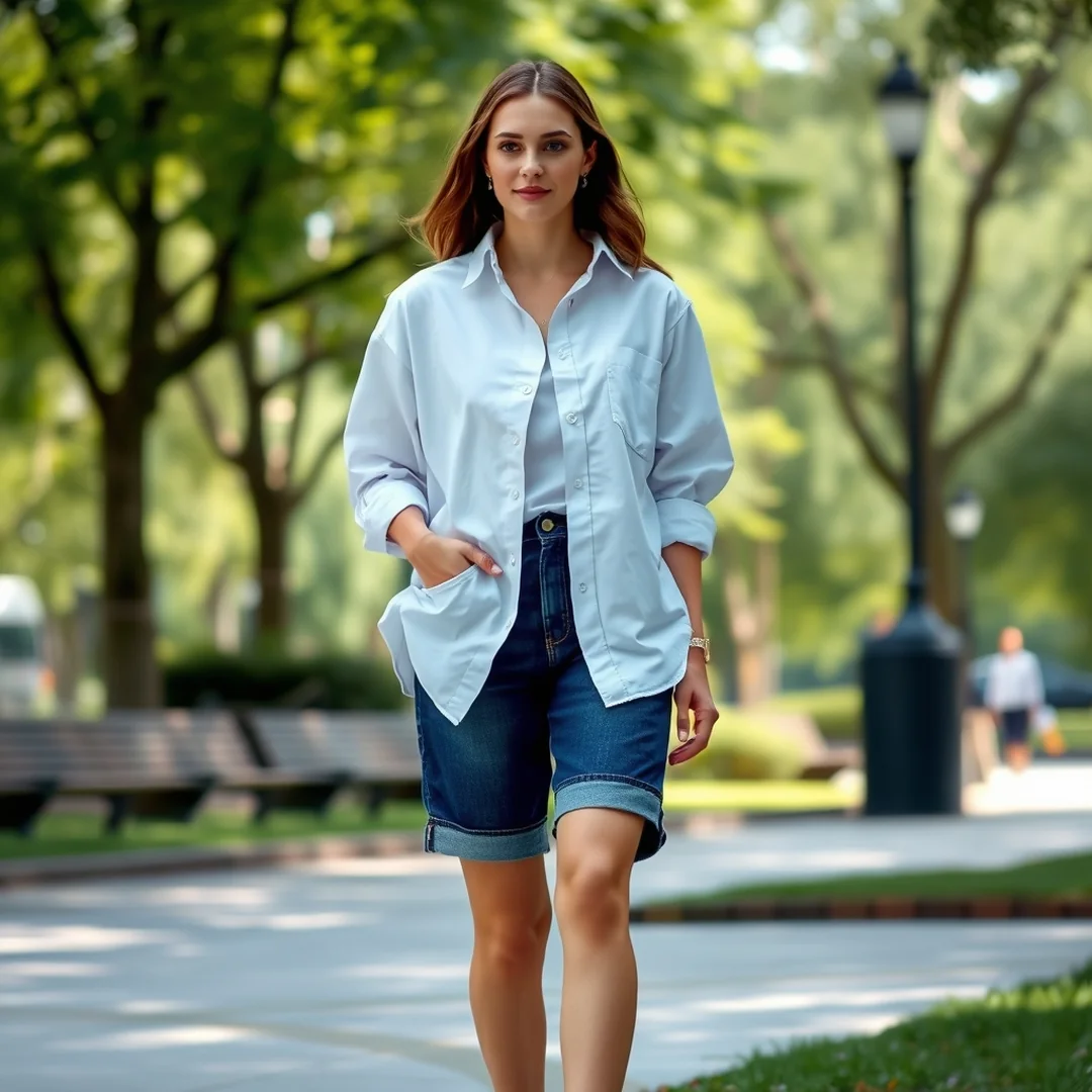Oversized Shirt Combinations - 20 Bermuda Shorts Outfits That Look So Chic in Summer 2026
