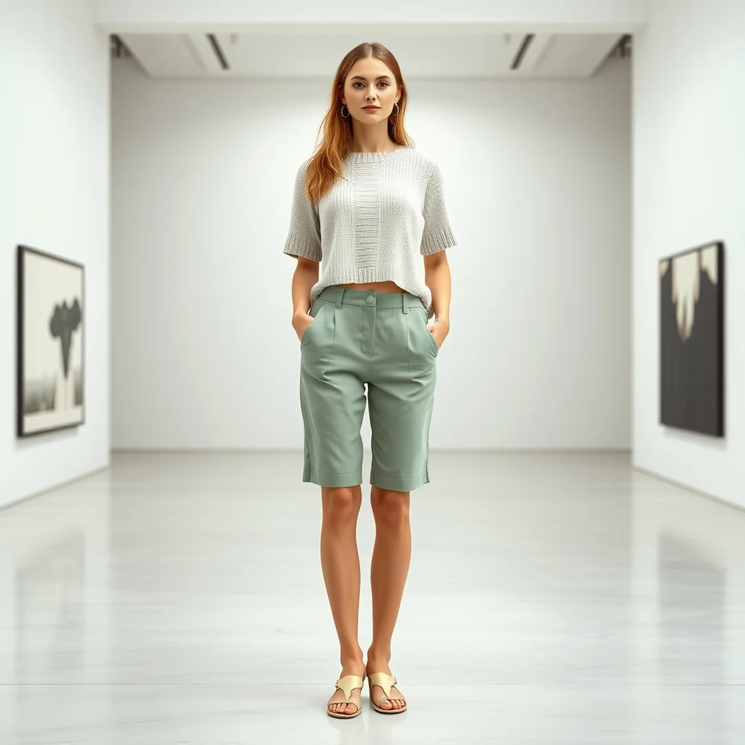 Monochromatic Summer Styles - 20 Bermuda Shorts Outfits That Look So Chic in Summer 2026
