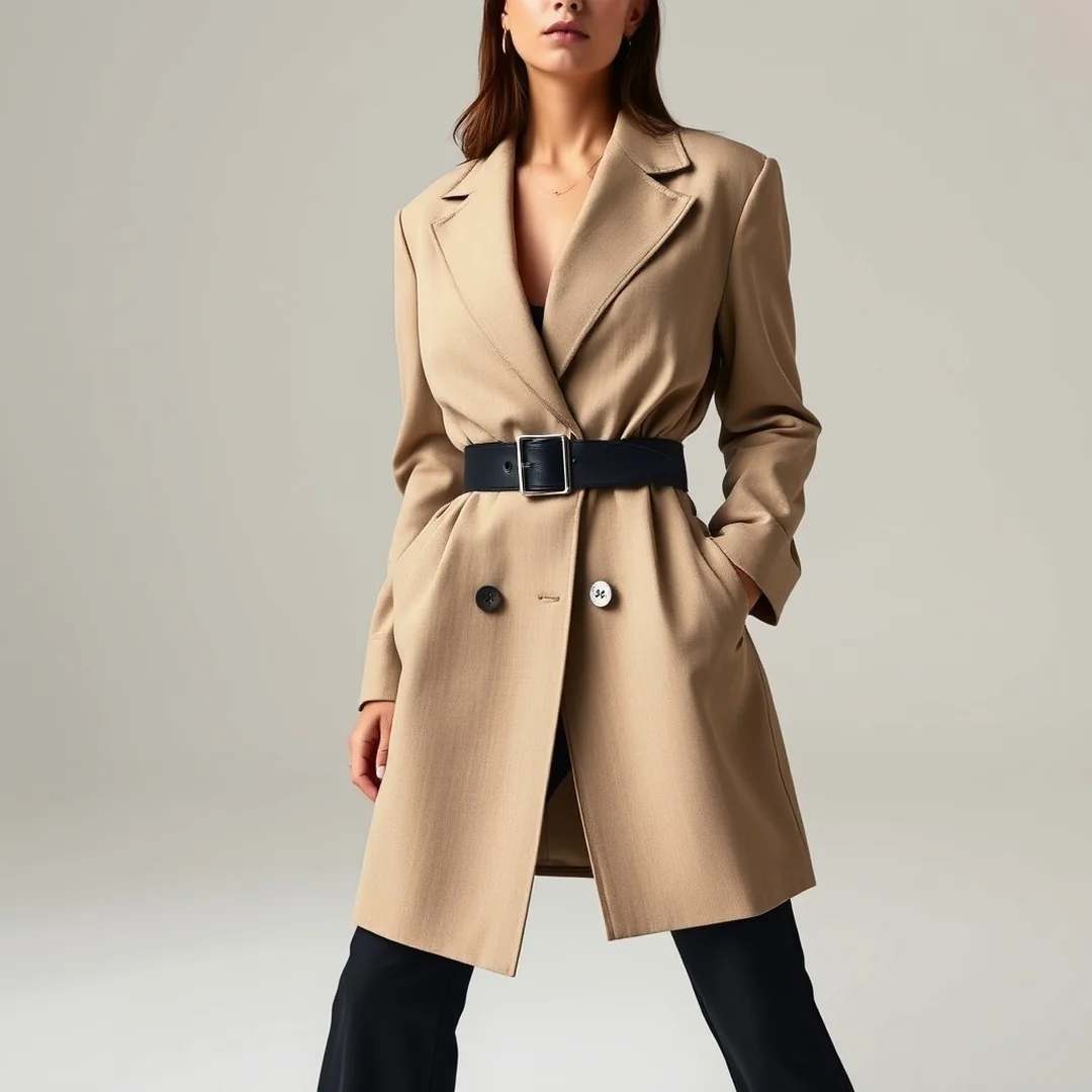 Belted Waist Styling - 20 Black Flared Legging Outfit Ideas 2026 Style