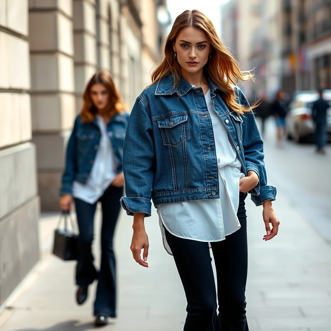Denim Shacket Layers - 20 Black Flared Legging Outfit Ideas 2026 Style