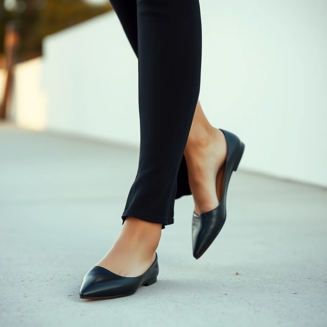 Pointed Ballet Flats - 20 Black Flared Legging Outfit Ideas 2026 Style