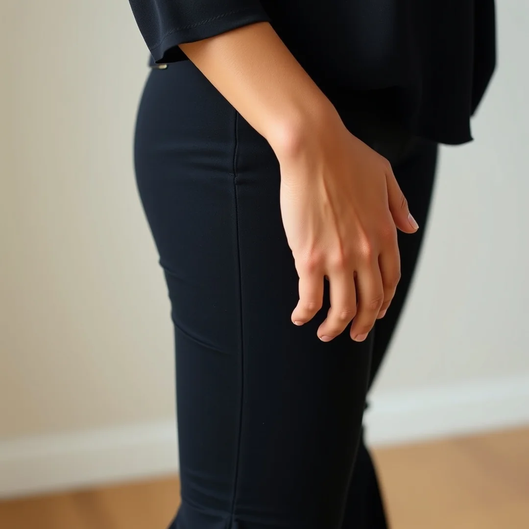 Minimalist Gold Jewelry Styling - 20 Black Flared Legging Outfits That Look So Chic